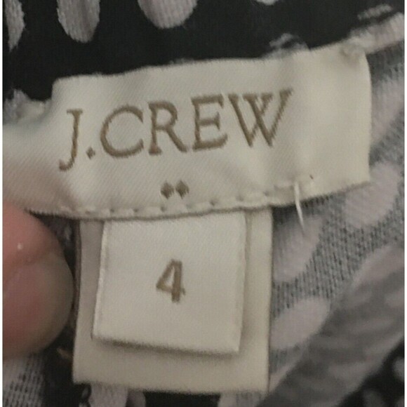 J Crew Shorts Women's Size 4 Black White Polka Dots Linen Blend - Picture 5 of 6